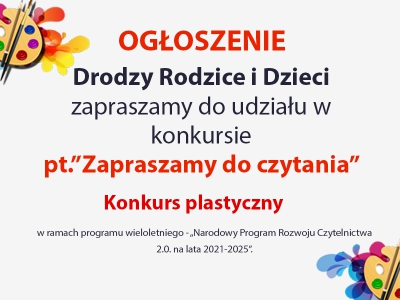 Konkurs plastyczny pt. &quot;Zapraszamy do czytania&quot;